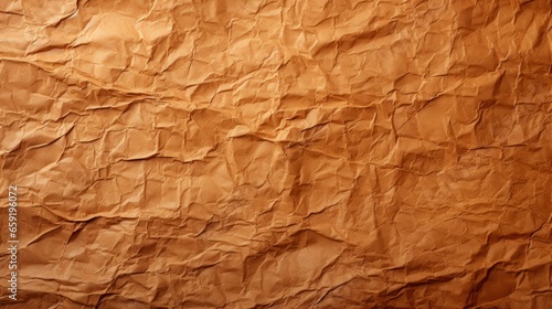 Close-up image of a brown paper texture. Generative AI