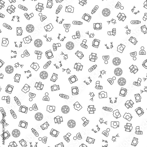 Photographer Seamless Pattern for printing  wrapping  design  sites  shops  apps