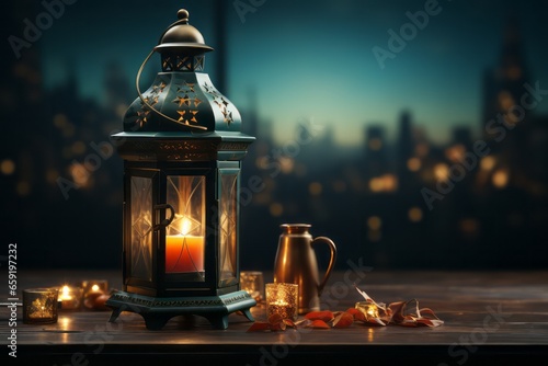Ramadan festival lantern in the night