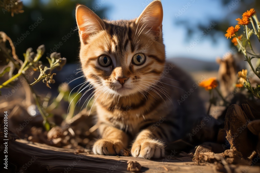 cute cat in the garden