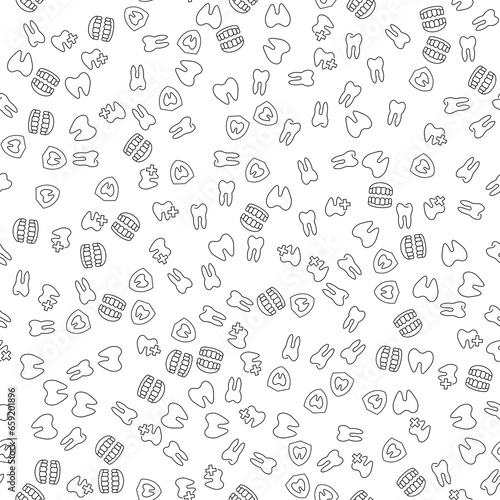 Teeth Seamless Pattern for printing, wrapping, design, sites, shops, apps