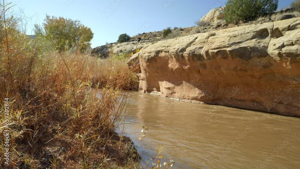 Dirty little stream in desert - Still shot Dirty little stream in desert - Still shot