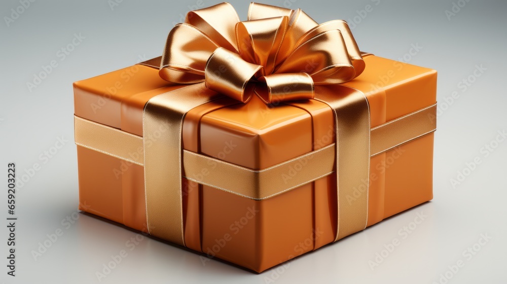 Gift box on isolated. Generative AI Gift box on isolated. Generative AI
