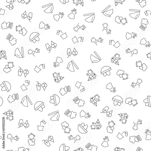 Restaurant Seamless Pattern for printing  wrapping  design  sites  shops  apps