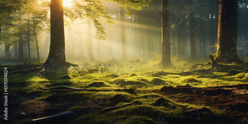 Serene and calming forest scenery