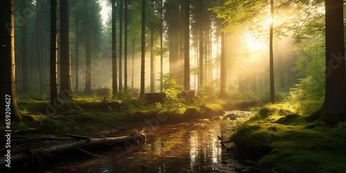 Serene and calming forest scenery
