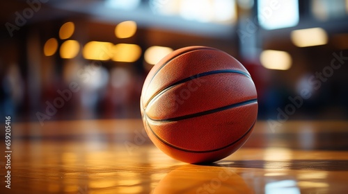 Image of a basketball close-up. Generative AI © ProVector