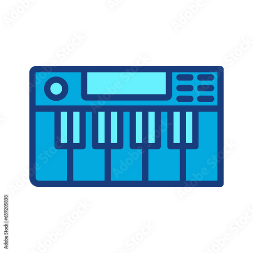  vector image of piano keyboard icon. Suitable for use in web applications, mobile applications and print media. isolated on white background. 