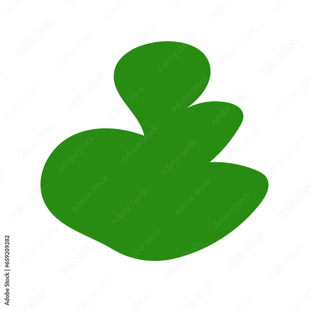 Red green abstract shapes vector decor