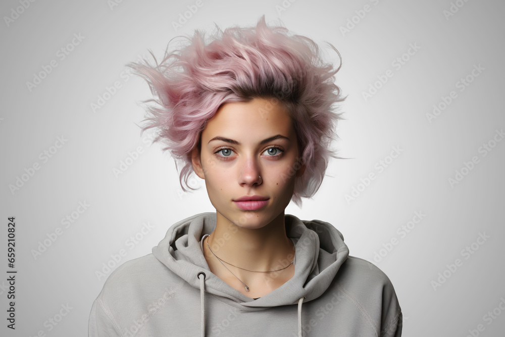 Portrait of a non-binary girl Portrait of a non-binary girl