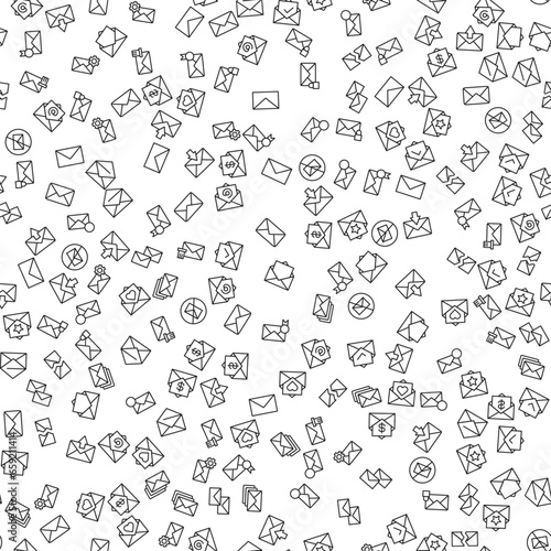 Post and Message Seamless Pattern for printing, wrapping, design, sites, shops, apps