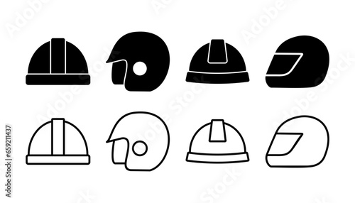 Helmet icon vector. safety helmet icon