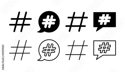 Hashtag icon vector. hashtag simbols