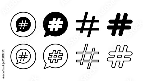 Hashtag icon vector. hashtag simbols
