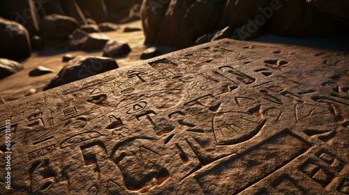 An ancient stone with inscriptions
