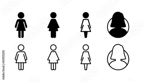 Female icon vector. toilet icon. restroom sign. gender