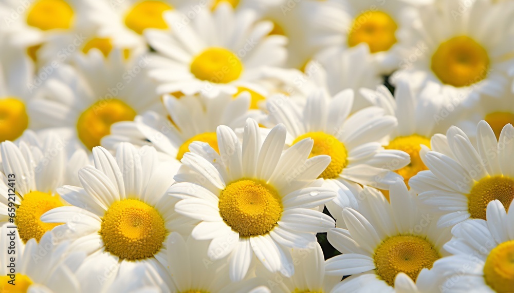 A vibrant bouquet of white and yellow flowers with stunning yellow centers A vibrant bouquet of white and yellow flowers with stunning yellow centers