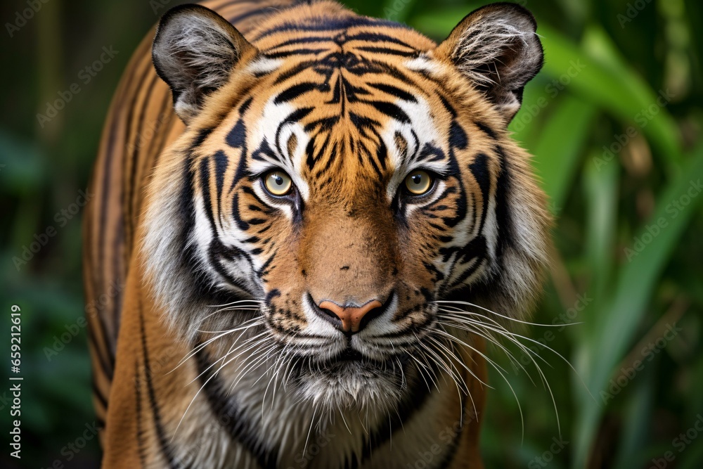 Fototapeta premium A majestic tiger in its natural habitat