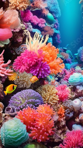 A vibrant and diverse coral reef ecosystem
