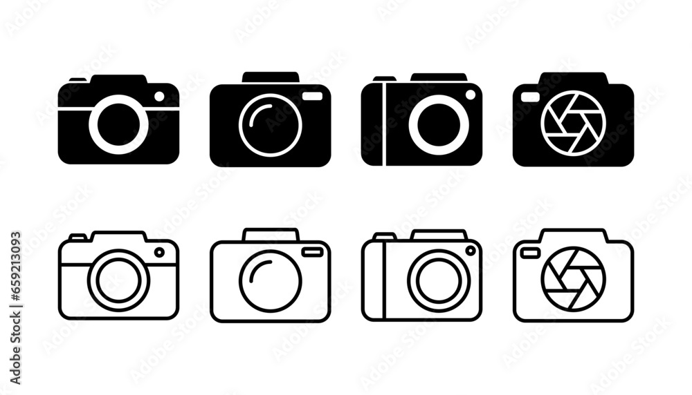 Camera Icon in trendy flat style isolated. Camera symbol web site design Camera Icon in trendy flat style isolated. Camera symbol web site design