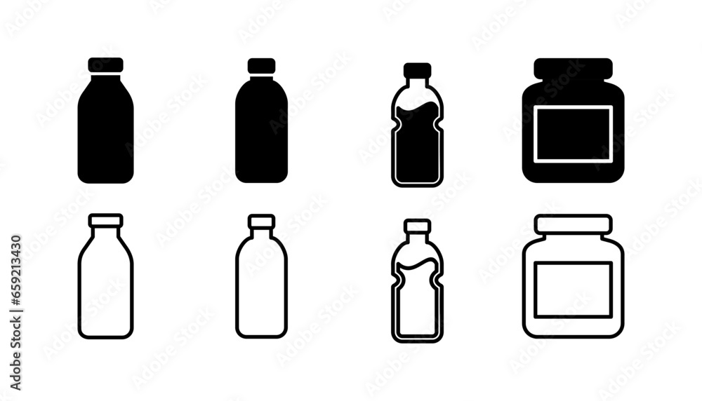 bottle icon vector. bottle icon in trendy flat design bottle icon vector. bottle icon in trendy flat design