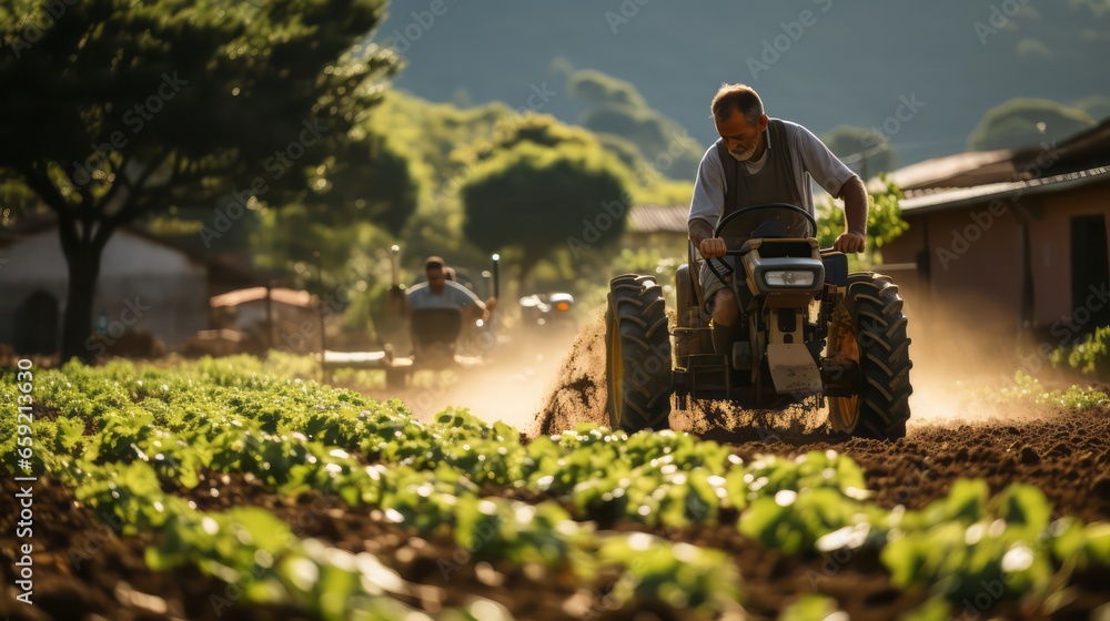 Obraz premium tractor in field