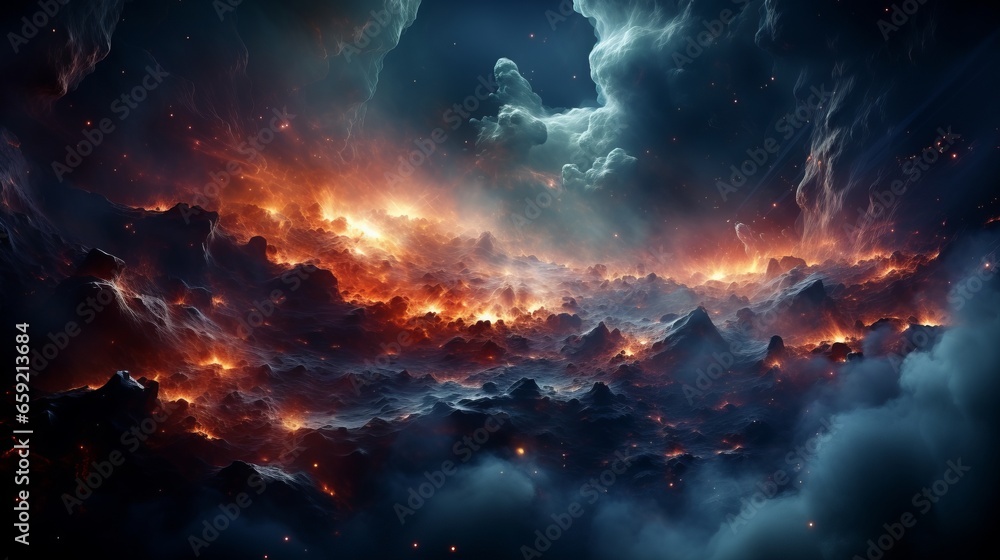 Spiraling galaxy depicted against the backdrop. Generative AI Spiraling galaxy depicted against the backdrop. Generative AI