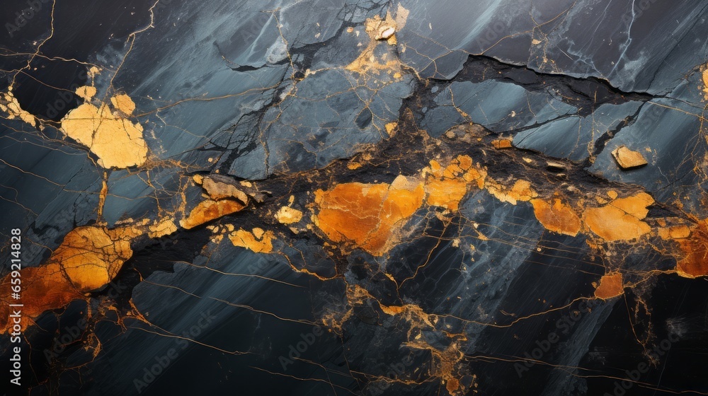 Texture of black golden marble. Generative AI Texture of black golden marble. Generative AI