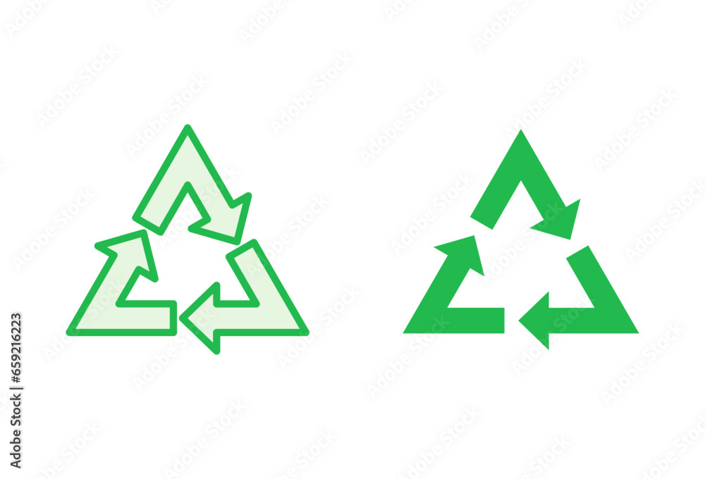 Recycle icon set. Recycling vector icon. Recycle icon set. Recycling vector icon.