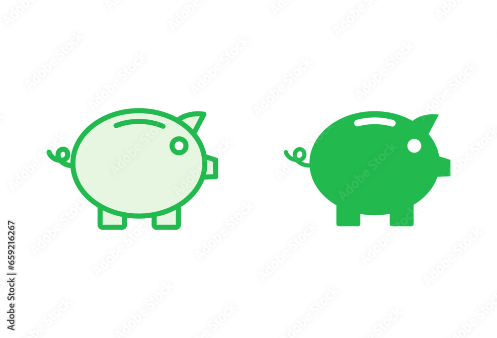 Piggy bank icon vector. piggy money icon Piggy bank icon vector. piggy money icon