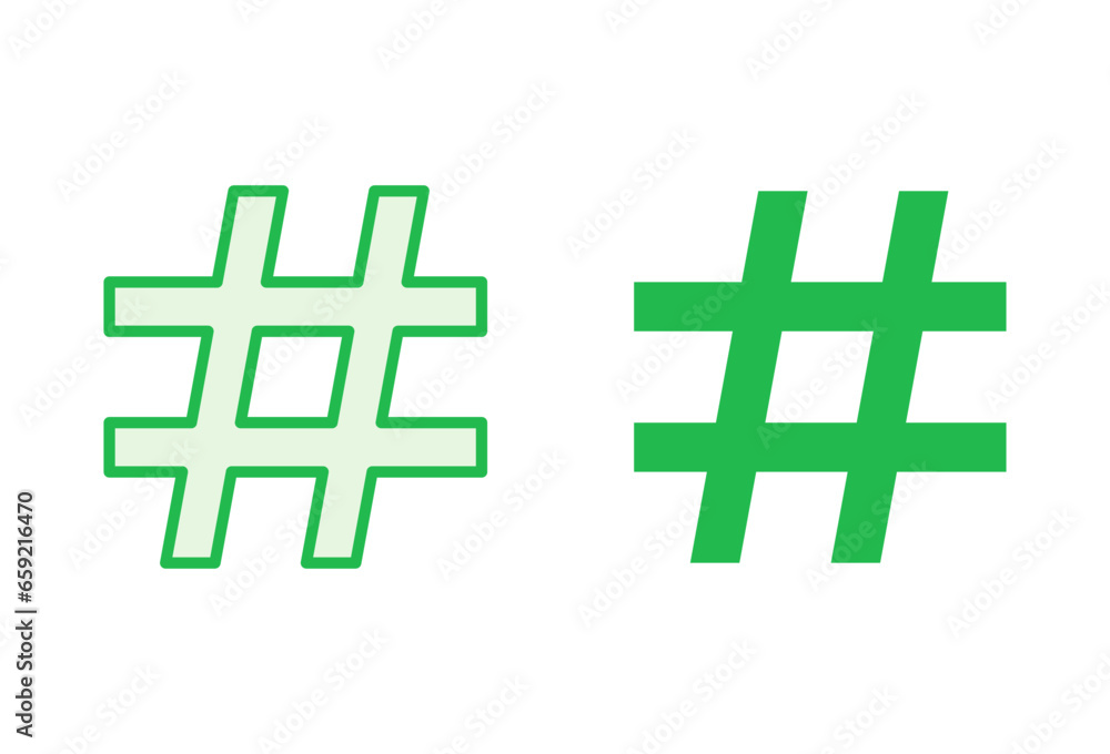 Obraz premium Hashtag icon set. hashtag symbol