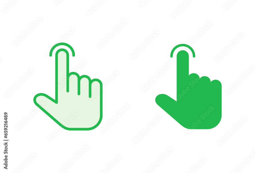 Obraz premium Hand cursor icon set. cursor icon vector. hand cursor icon click