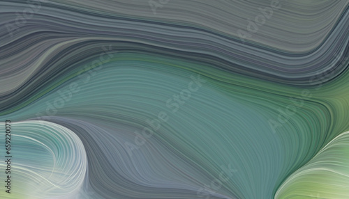 unobtrusive colorful modern curvy waves background illustration with dark slate gray, ash gray and dark gray color © Irene