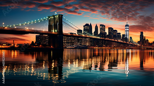 Brooklyn Bridge at night