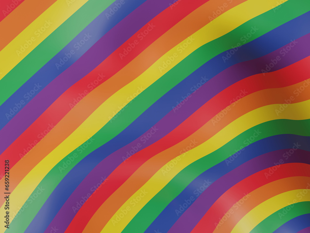 3D rainbow wave background. 3D rainbow wave background.