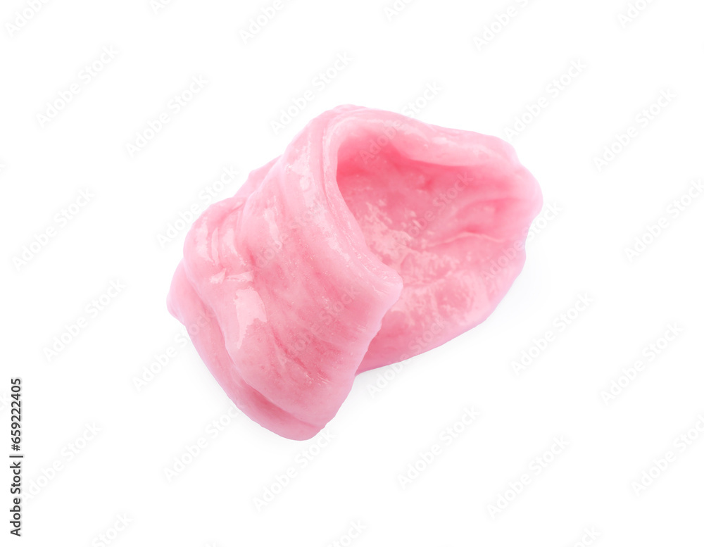 One used chewing gum isolated on white One used chewing gum isolated on white
