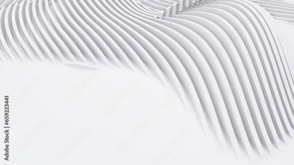 Abstract Curved Shapes. White Circular Background. Abstract Curved Shapes. White Circular Background.