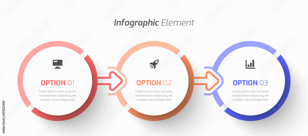 Vector Timeline Infographic Business with Circle Label, Icon and 3 Option for Presentation Vector Timeline Infographic Business with Circle Label, Icon and 3 Option for Presentation