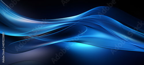 blue abstract wave transparent background Elegant Blue Curves on Clear Backdrop Fluid Blue Waveform Design. AI Generative 