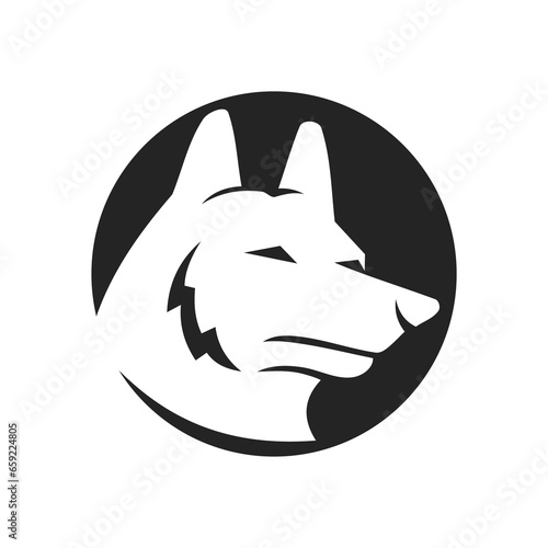 Cuadro en lienzo german shepherd template Isolated
