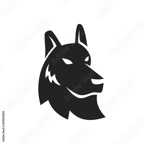 german shepherd template Isolated. Brand Identity. Icon Abstract Vector graphic