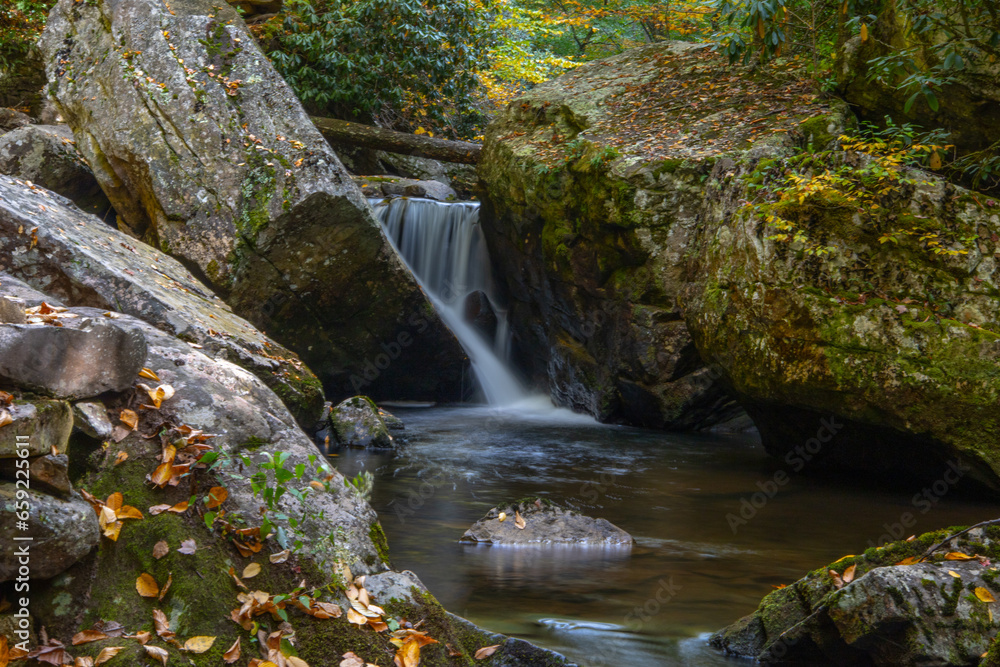 Autumn along the mountain creek Autumn along the mountain creek