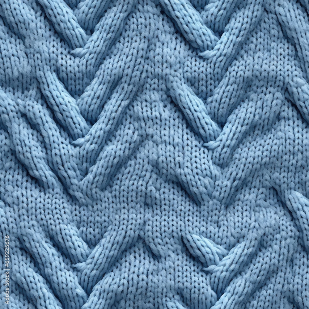 Cable knit seamless pattern sweater, repeating background. Blue color Cable knit seamless pattern sweater, repeating background. Blue color