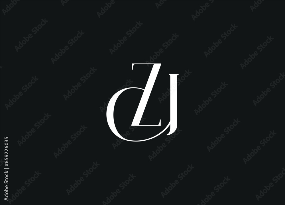 ZJ initial letter logo design and monogram logo ZJ initial letter logo design and monogram logo