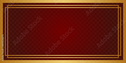 濃い赤とゴールドの背景　格子柄模様