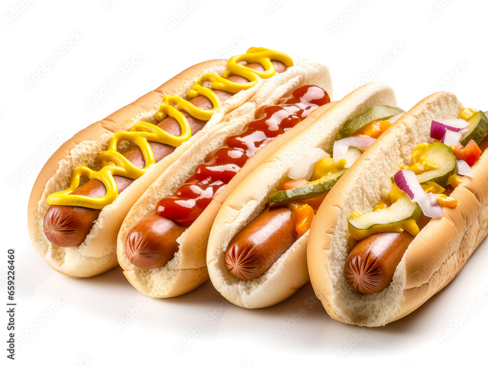 Hot dog with fresh vegetables and ketchup on dark background. Hot dog with fresh vegetables and ketchup on dark background.