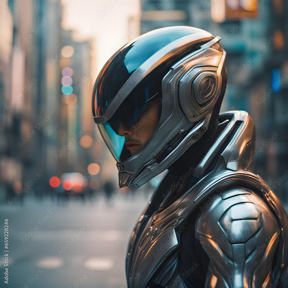 Capacete conceito futurista Capacete conceito futurista