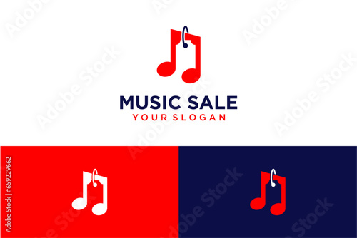 Music logo design with sale