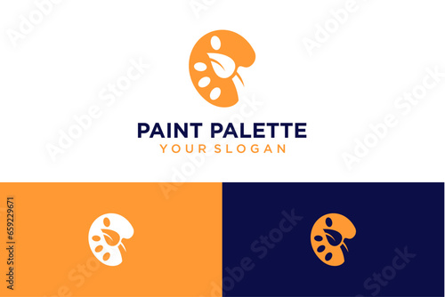 paint logo design with palette