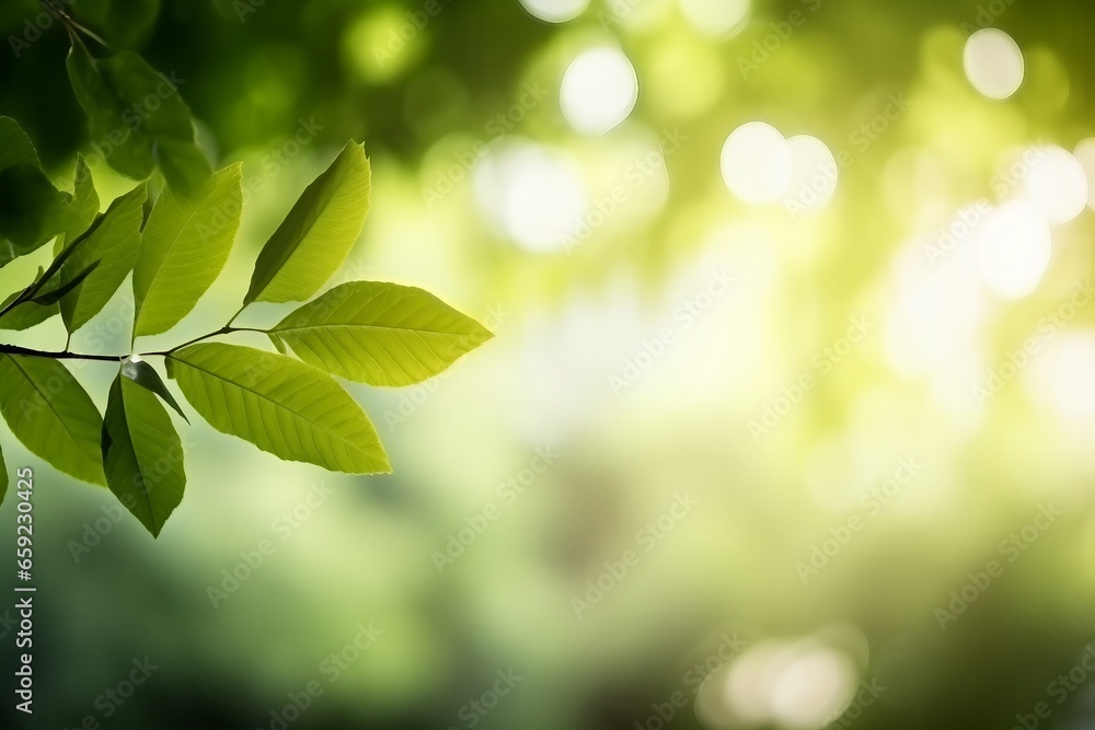 Nature of green leaf in garden at summer. Natural green leaves plants using as spring background cover page environment ecology or greenery wallpaper. generative ai. Nature of green leaf in garden at summer. Natural green leaves plants using as spring background cover page environment ecology or greenery wallpaper. generative ai.